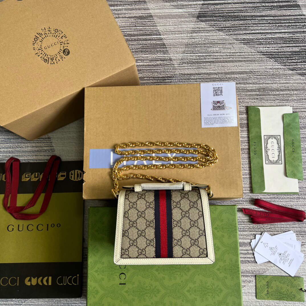 Gucci 696180 Ophidia GG Mini Shoulder Bag White - Default Title - View 3