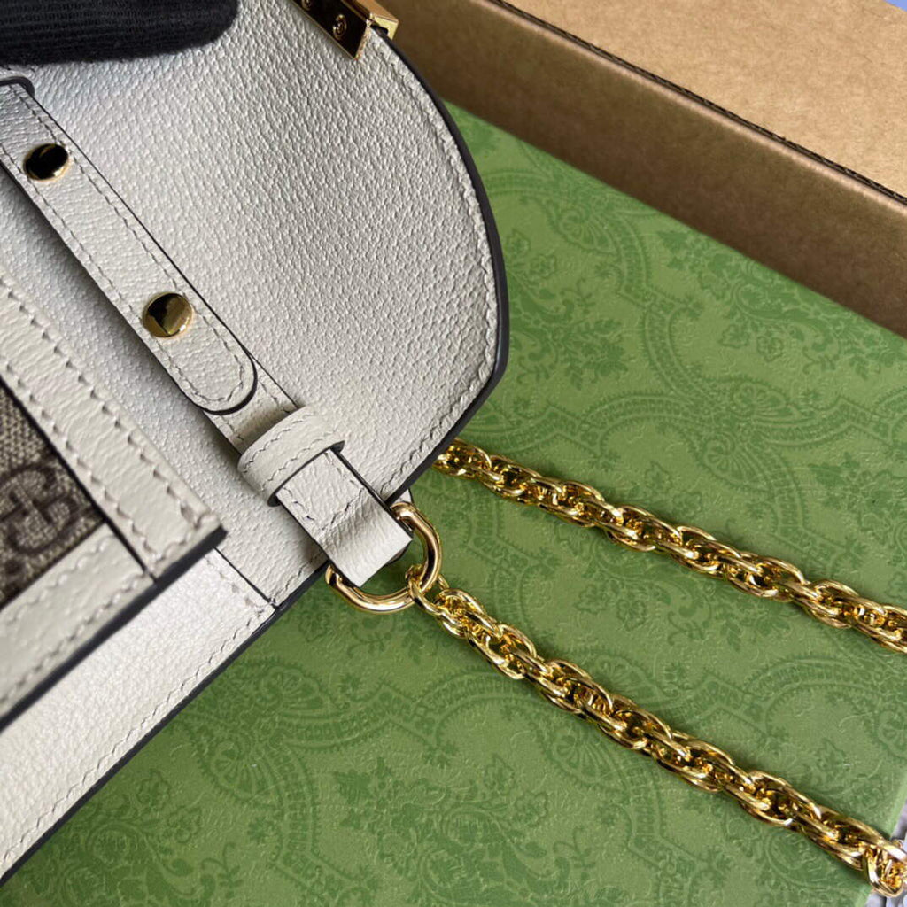 Gucci 696180 Ophidia GG Mini Shoulder Bag White