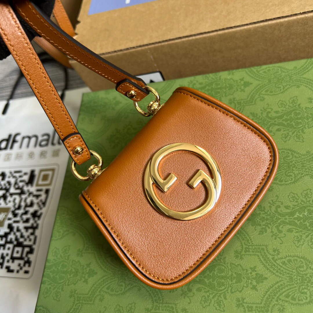 Gucci 698635 Gucci Blondie Mini card case wallet Brown - Default Title - View 4