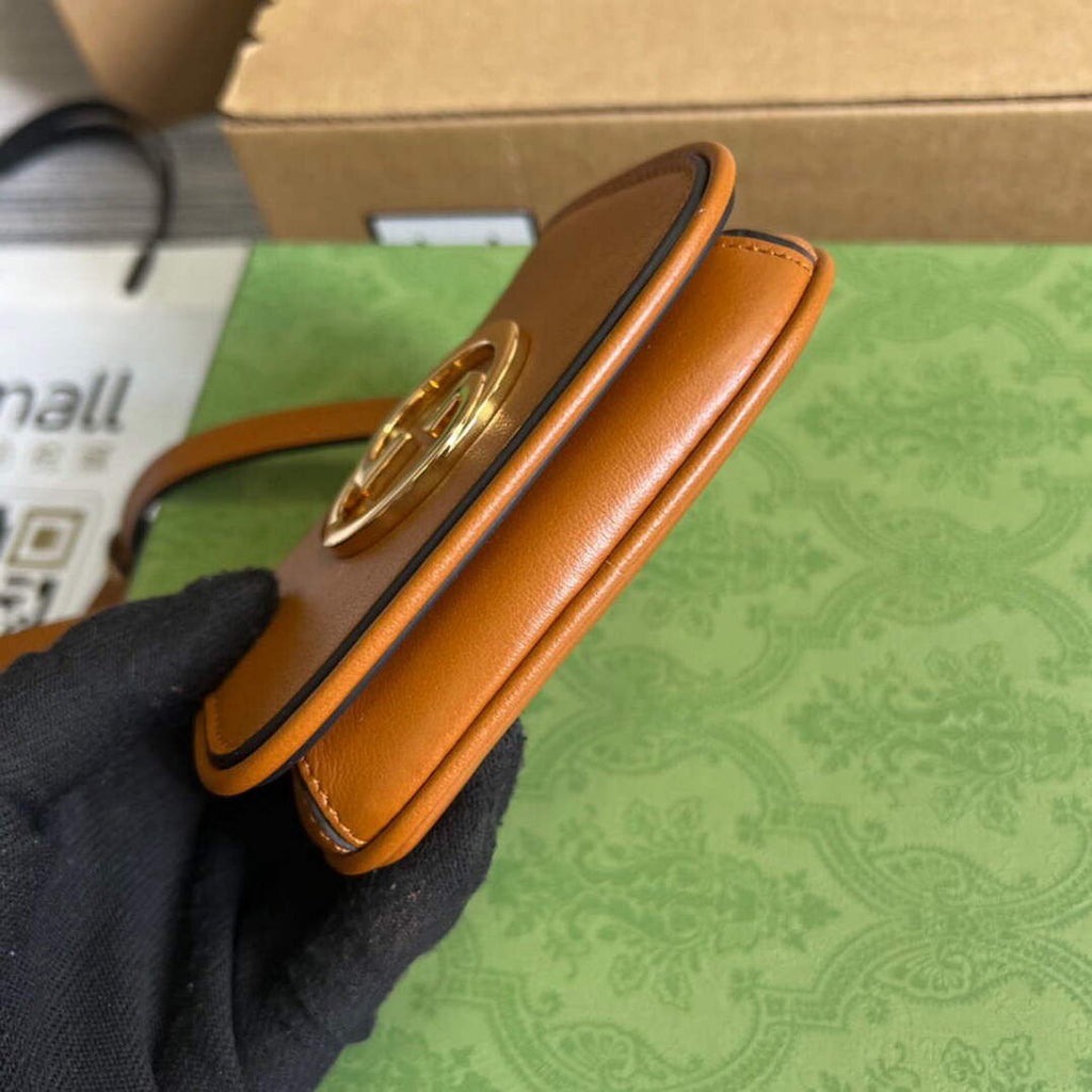 Gucci 698635 Gucci Blondie Mini card case wallet Brown