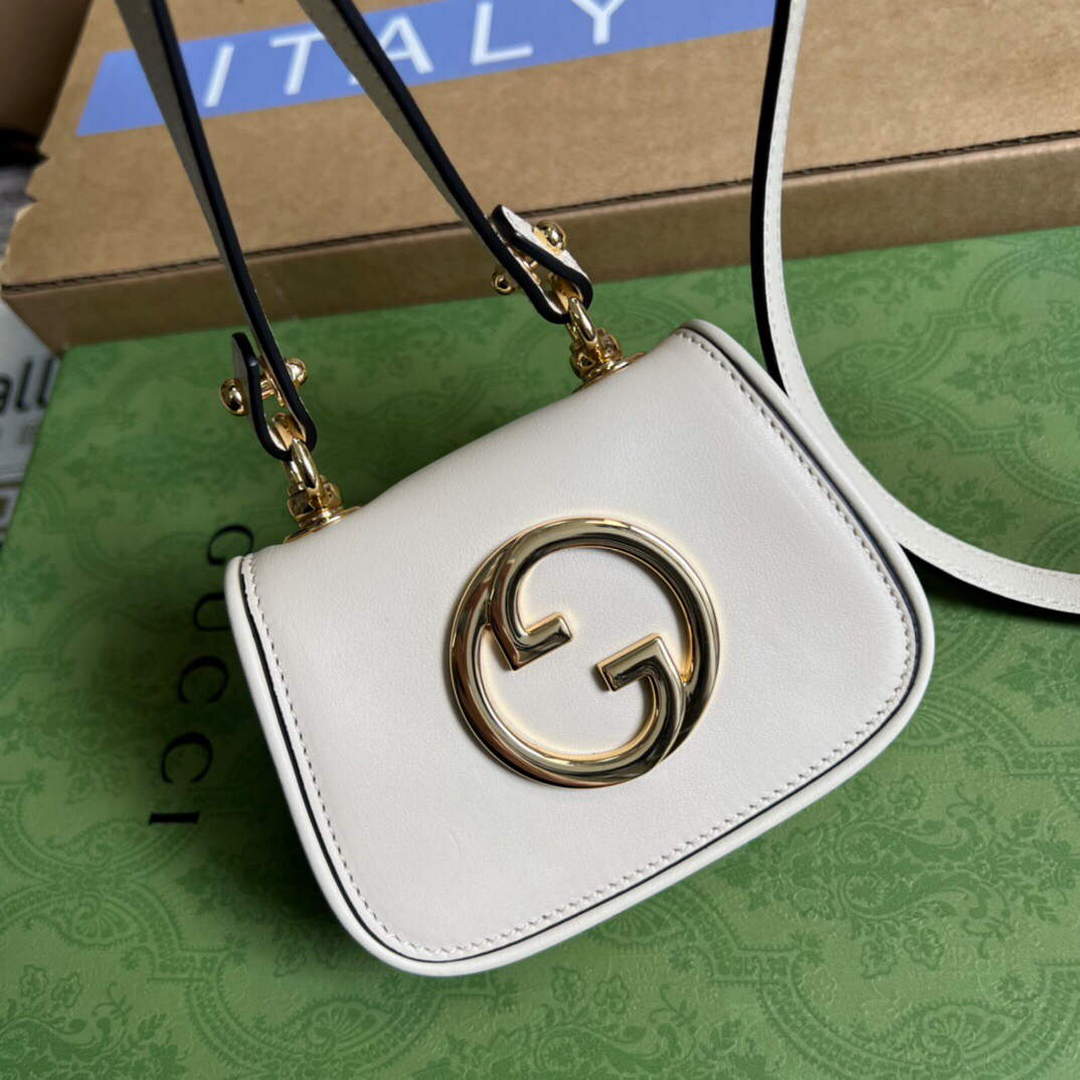 Gucci 698635 Gucci Blondie Mini card case wallet White