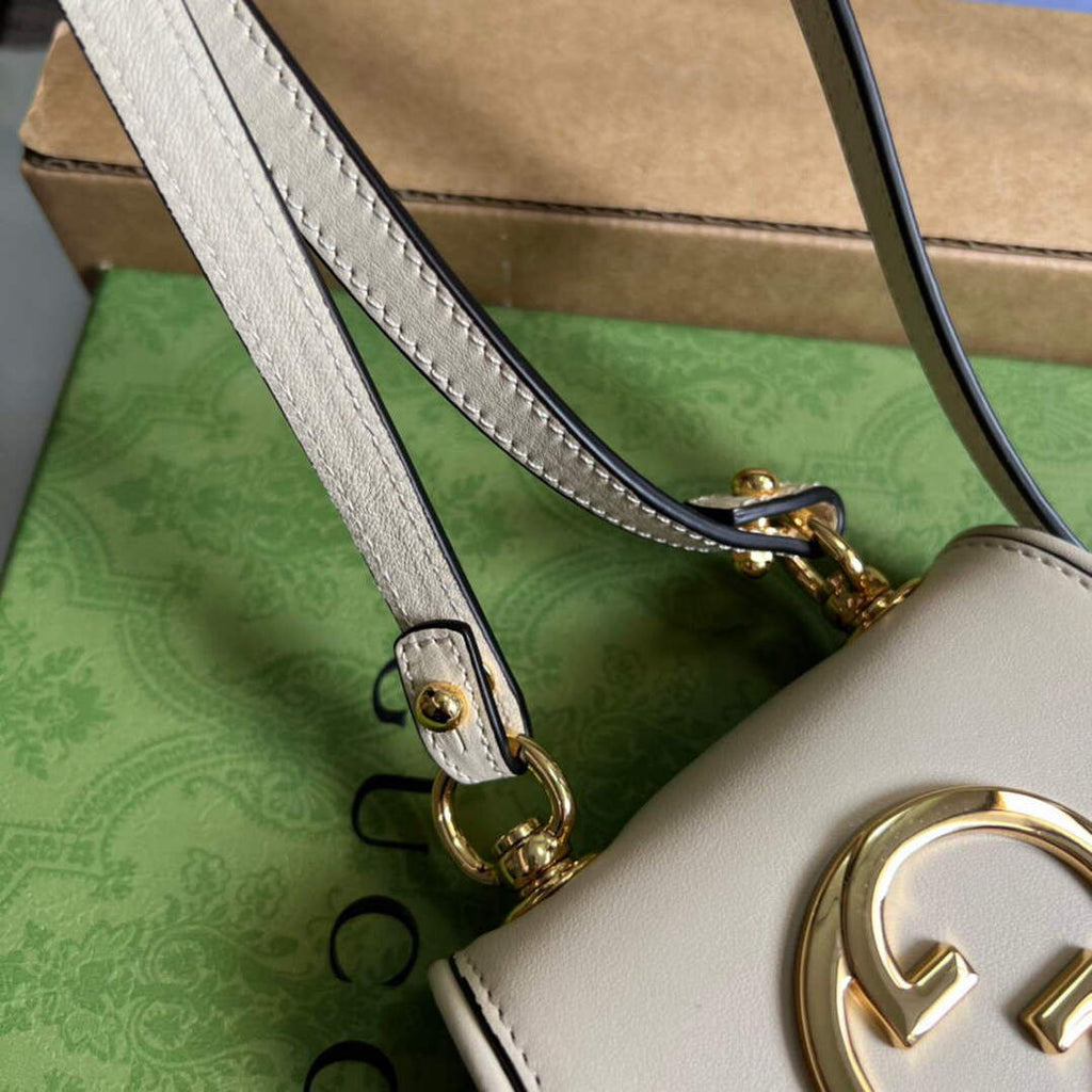 Gucci 698635 Gucci Blondie Mini card case wallet White
