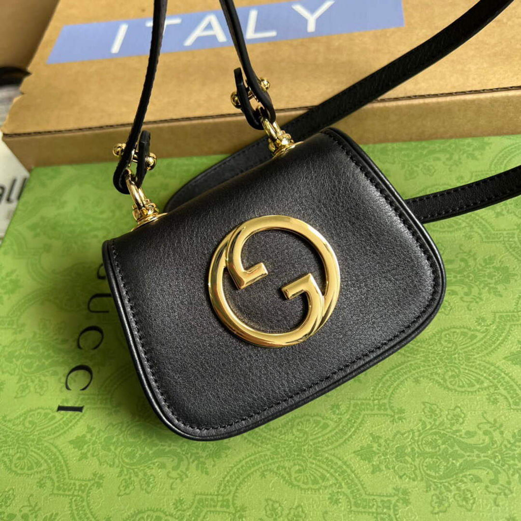 Gucci 698635 Gucci Blondie Mini card case wallet Black