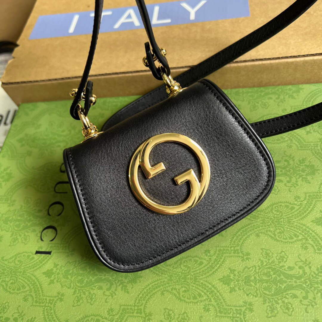 Gucci 698635 Gucci Blondie Mini card case wallet Black