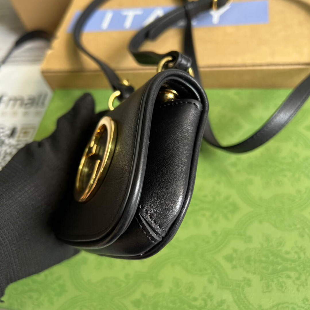 Gucci 698635 Gucci Blondie Mini card case wallet Black