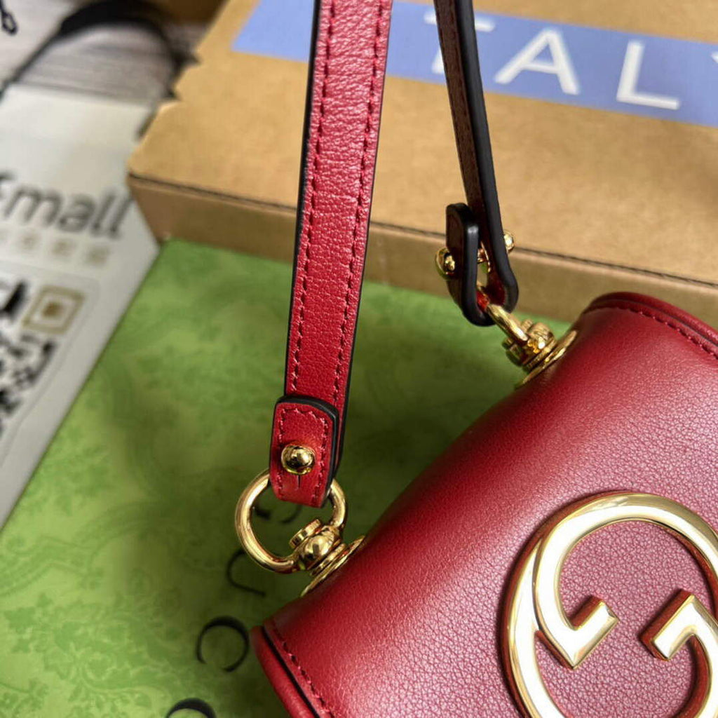 Gucci 698635 Gucci Blondie Mini card case wallet Red