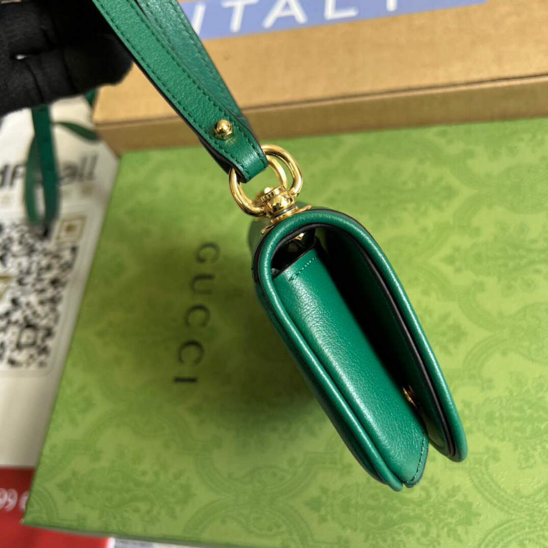 Gucci 698635 Gucci Blondie Mini card case wallet Green