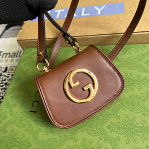Gucci 698635 Gucci Blondie Mini card case wallet Dark brown - Default Title - View 4
