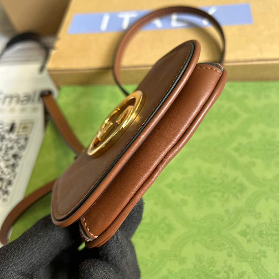 Gucci 698635 Gucci Blondie Mini card case wallet Dark brown - Default Title - View 6