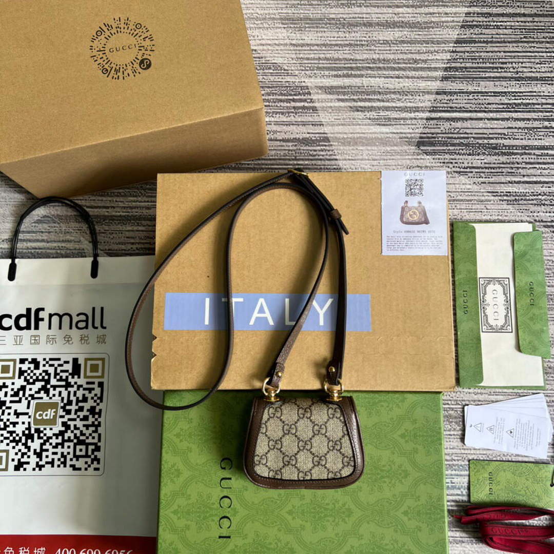 Gucci 698635 Gucci Blondie card case wallet brown - Default Title - View 2