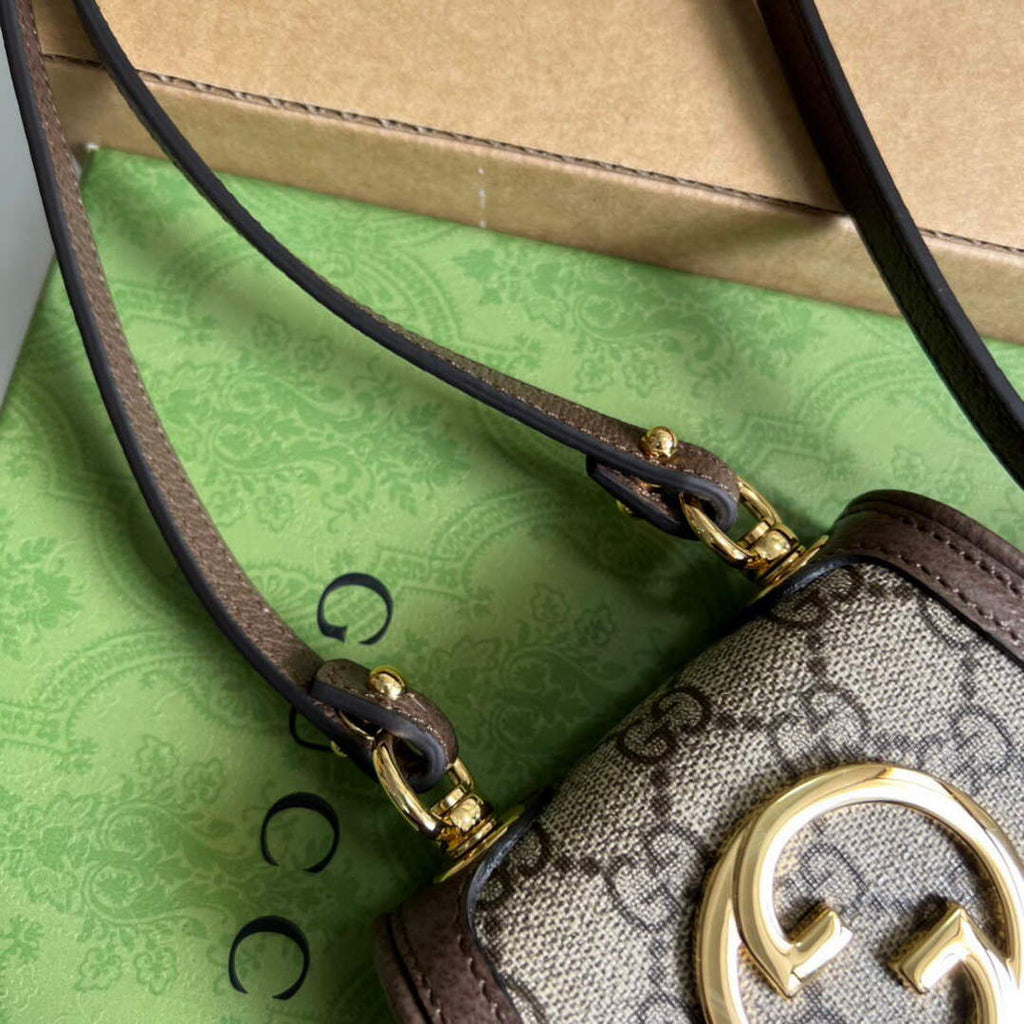 Gucci 698635 Gucci Blondie card case wallet brown