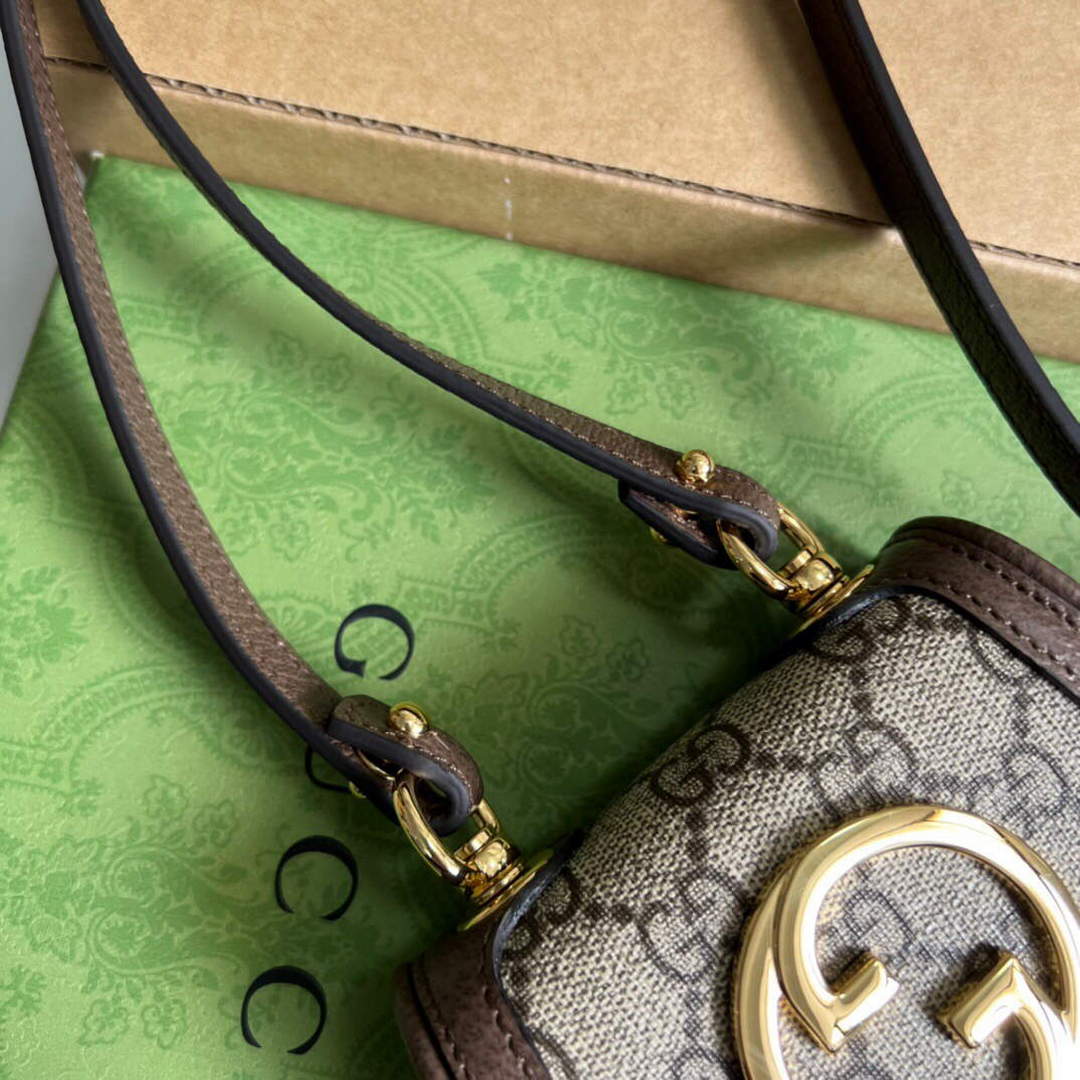 Gucci 698635 Gucci Blondie card case wallet brown