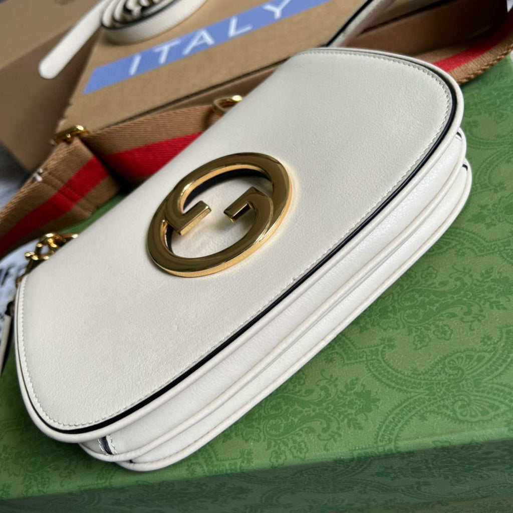 Gucci ?698643 Blondie mini bag in white leather