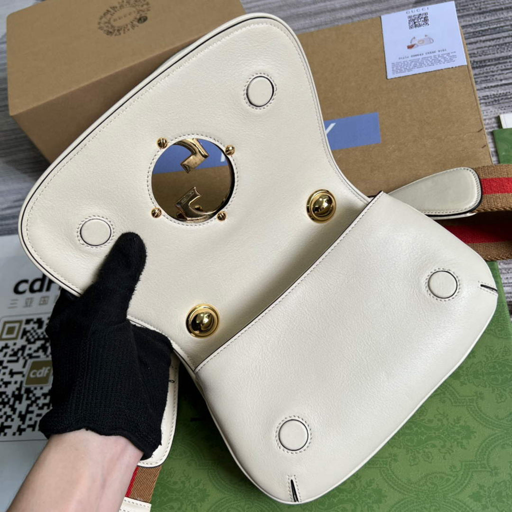 Gucci ?698643 Blondie mini bag in white leather