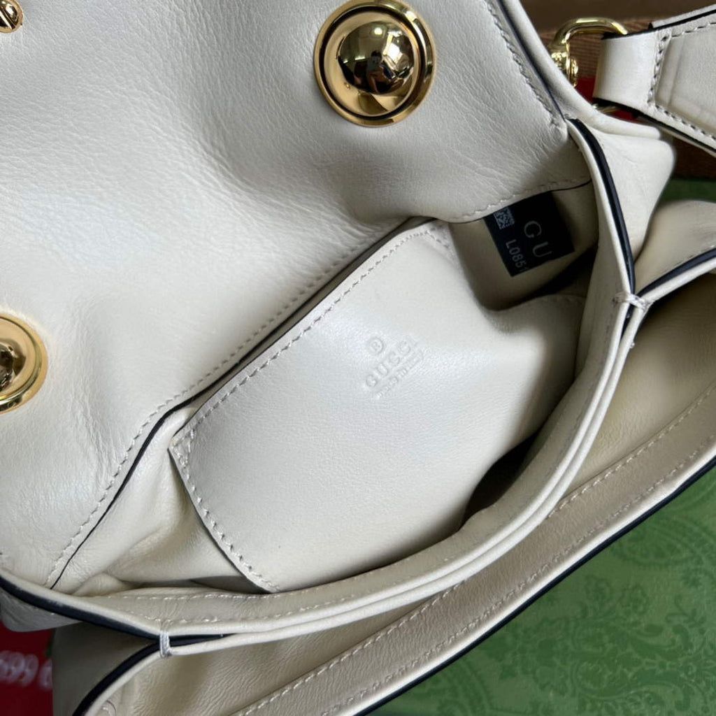 Gucci ?698643 Blondie mini bag in white leather
