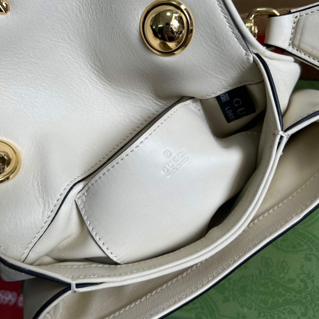 Gucci ?698643 Blondie mini bag in white leather