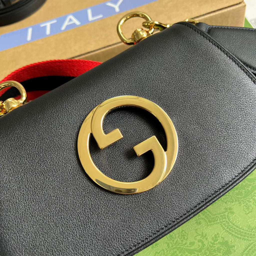 Gucci ?698643 Blondie mini bag in black leather