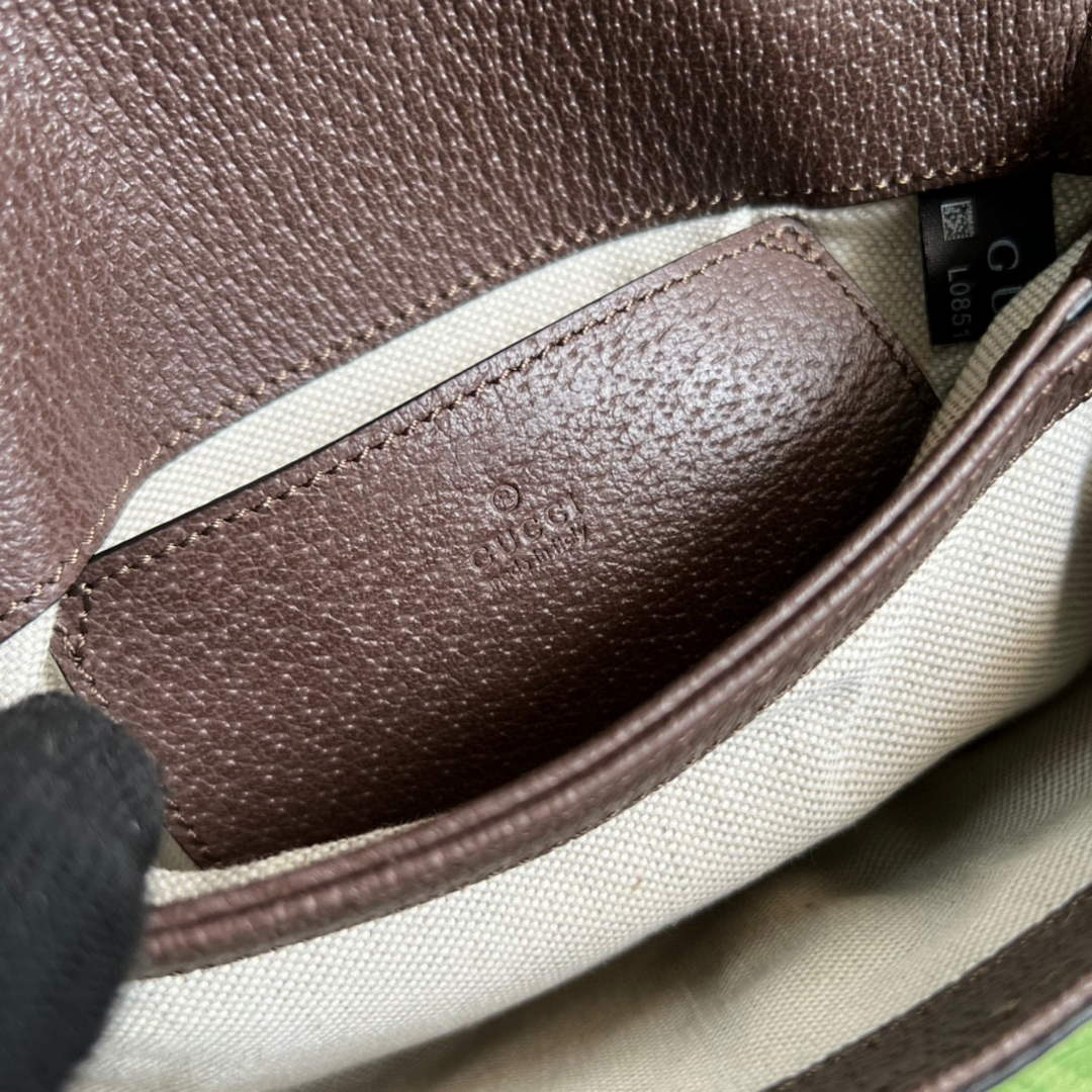 Gucci ?698643 Blondie mini bag in GG brown leather
