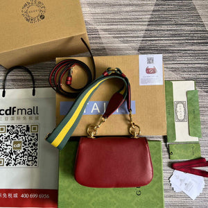Gucci 698643 Gucci Blondie mini leather bag Red - Default Title - View 2