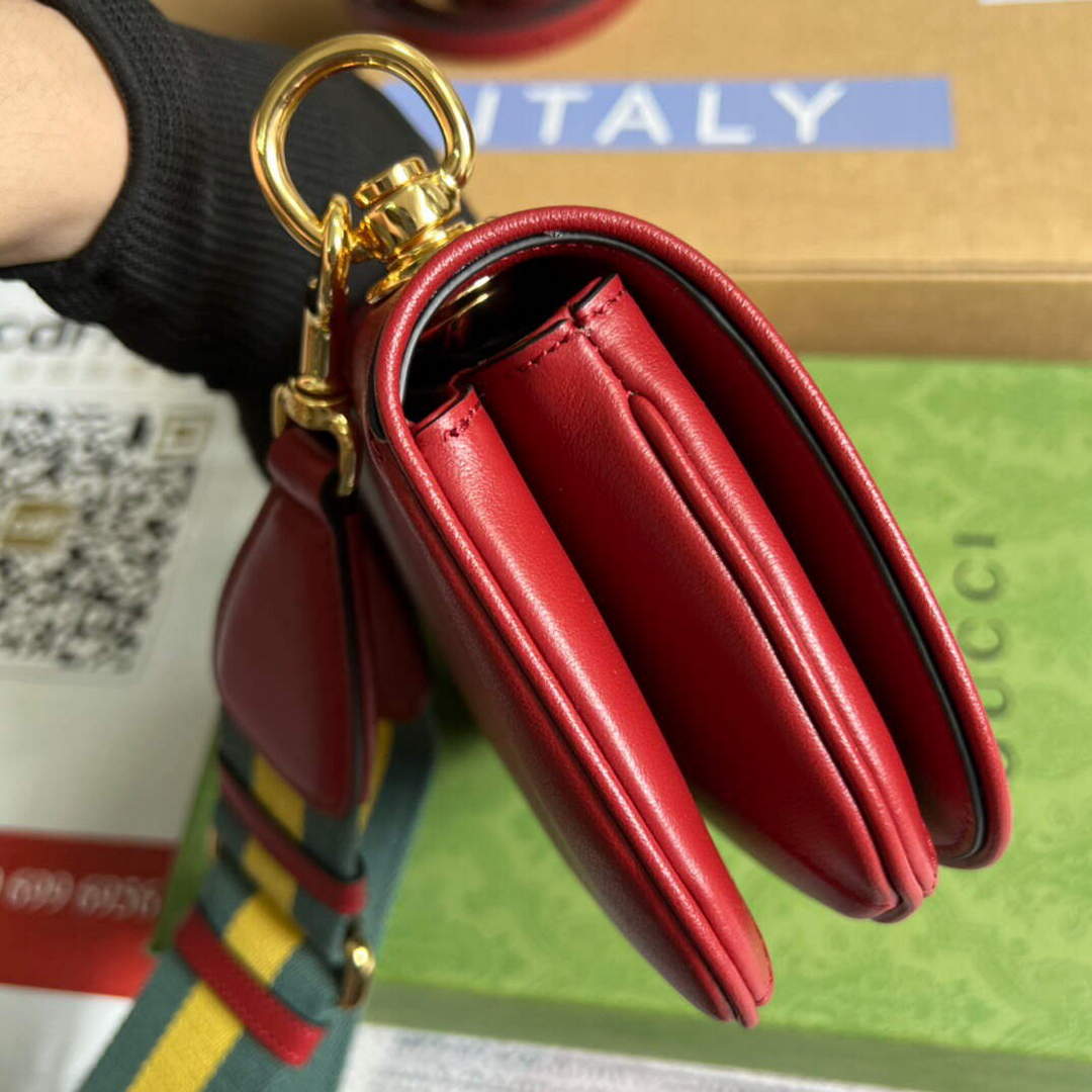 Gucci 698643 Gucci Blondie mini leather bag Red