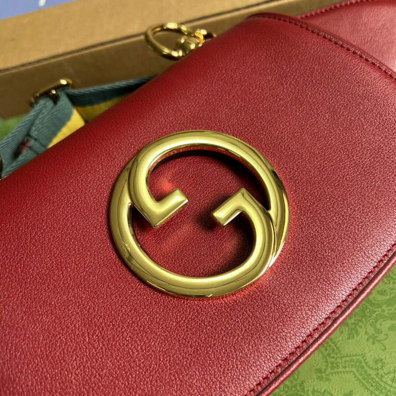 Gucci 698643 Gucci Blondie mini leather bag Red - Default Title - View 5