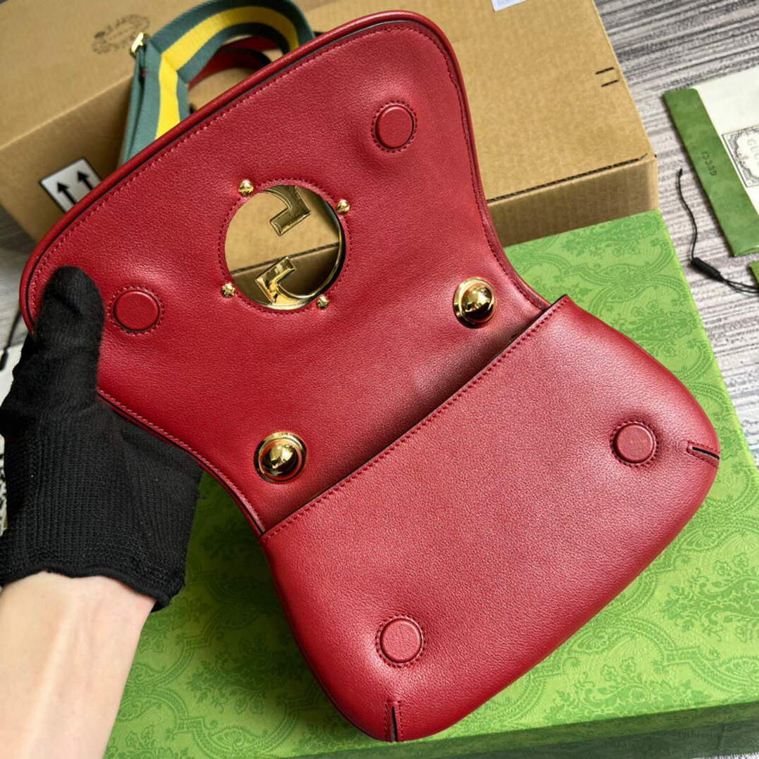 Gucci 698643 Gucci Blondie mini leather bag Red