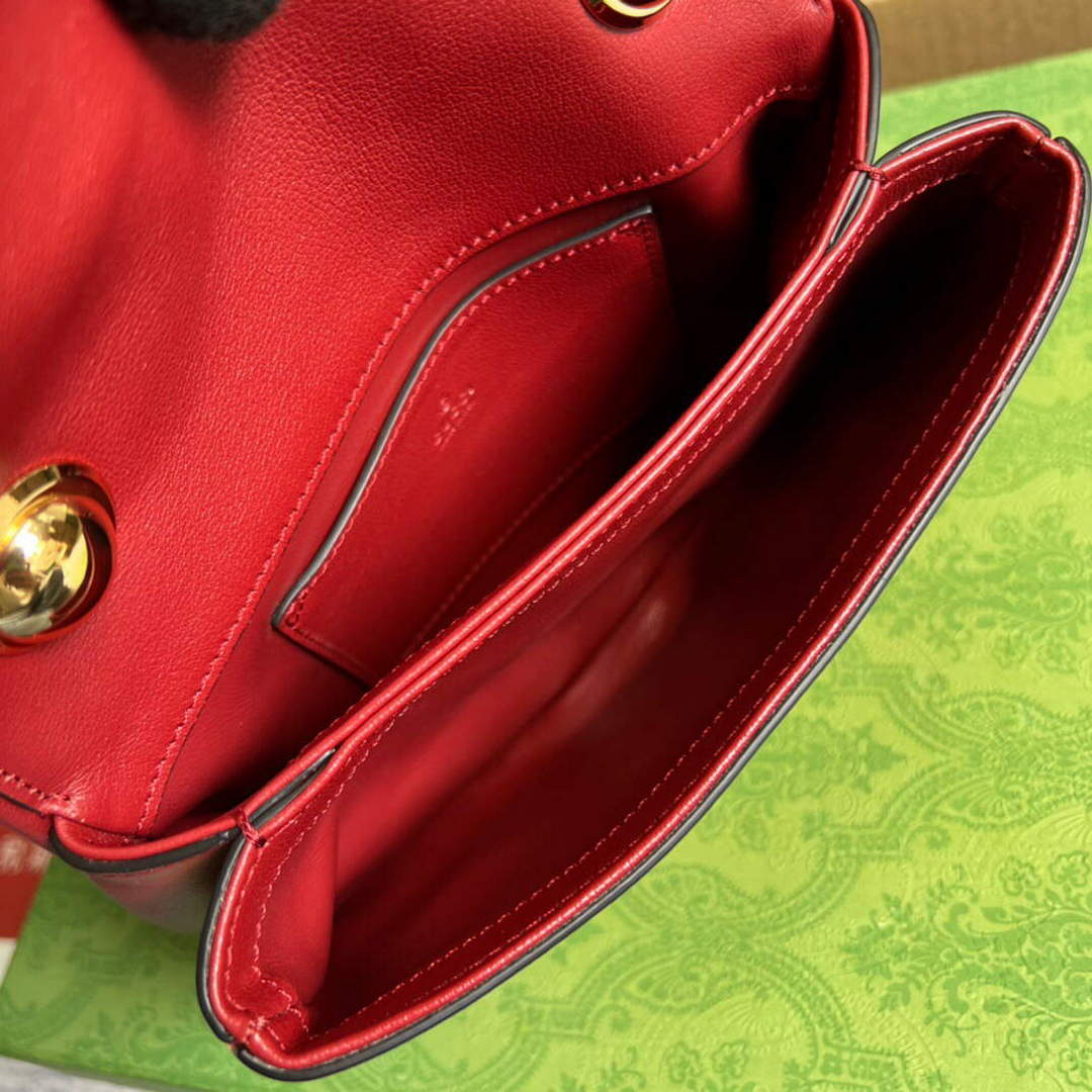 Gucci 698643 Gucci Blondie mini leather bag Red - Default Title - View 8