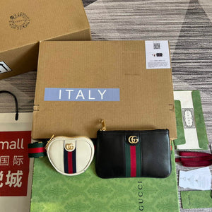 Gucci 698805 Ophidia gg Heart Utility Belt Bag Black and white - Default Title - View 1