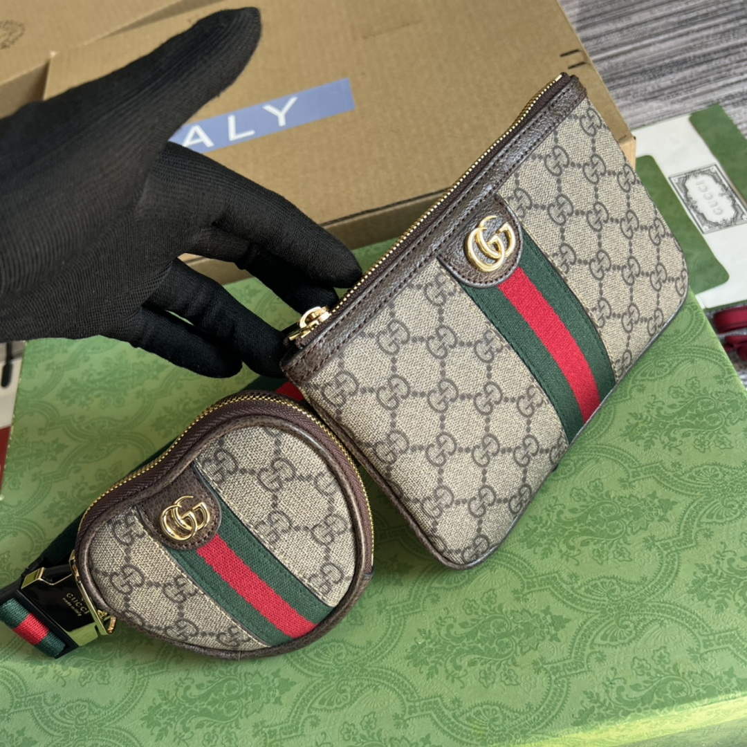 Gucci 698805 Ophidia gg Heart Utility Belt Bag Brown - Default Title - View 4