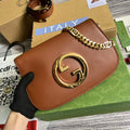 Gucci 699268 Blondie shoulder bag Light brown leather - Default Title - View 1