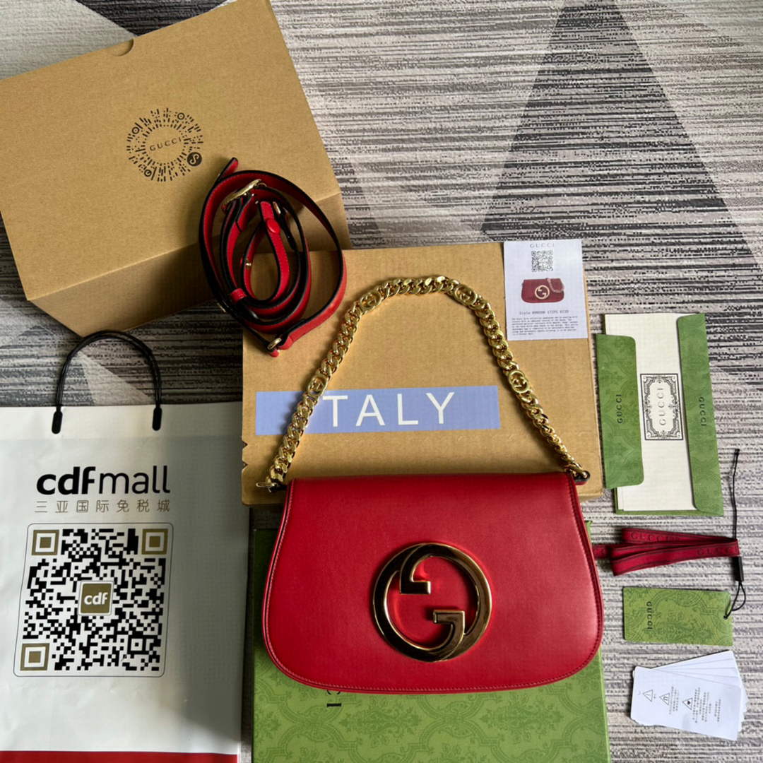 Gucci 699268 Blondie shoulder bag Red leather