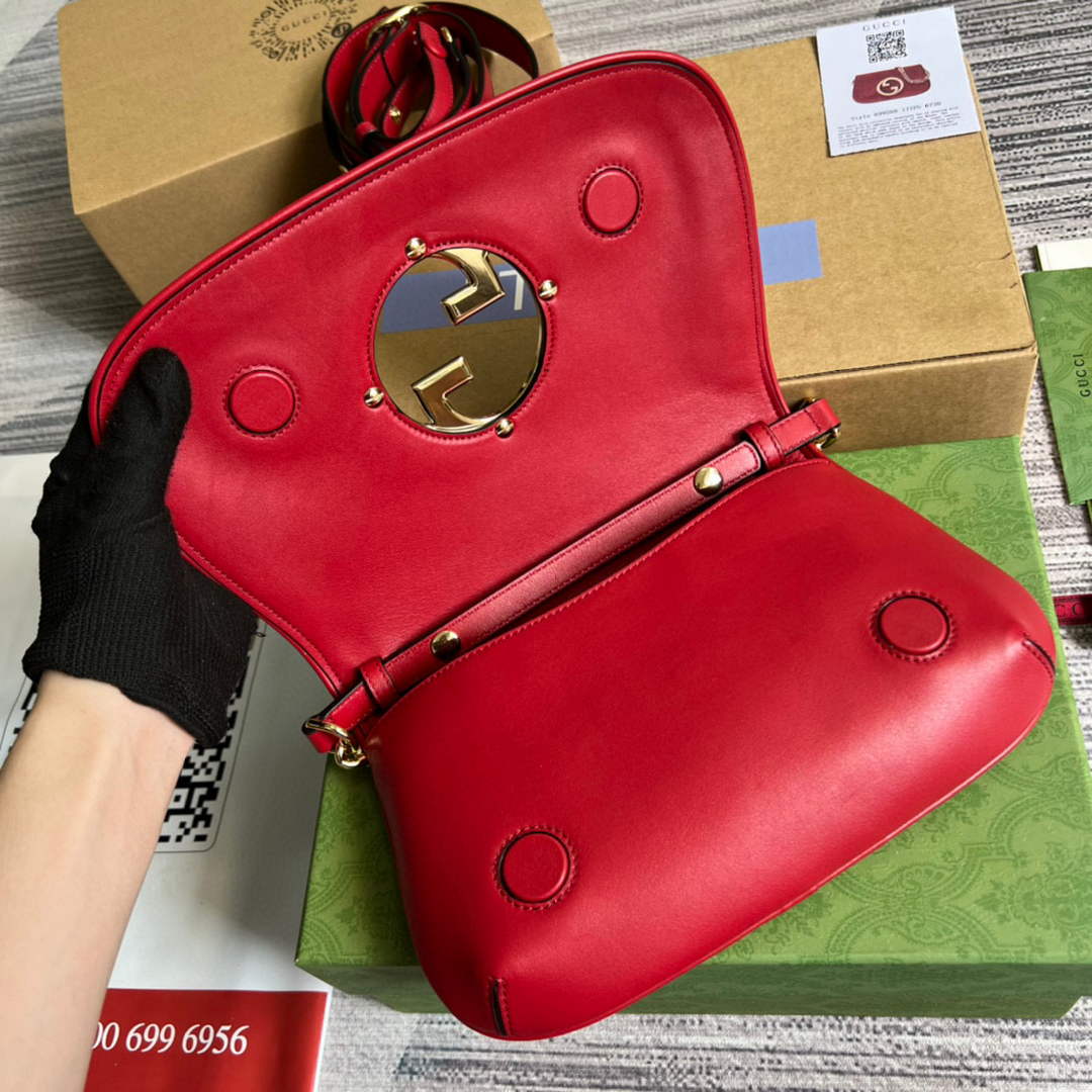 Gucci 699268 Blondie shoulder bag Red leather
