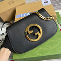 Gucci 699268 Blondie shoulder bag Black leather - Default Title - View 1