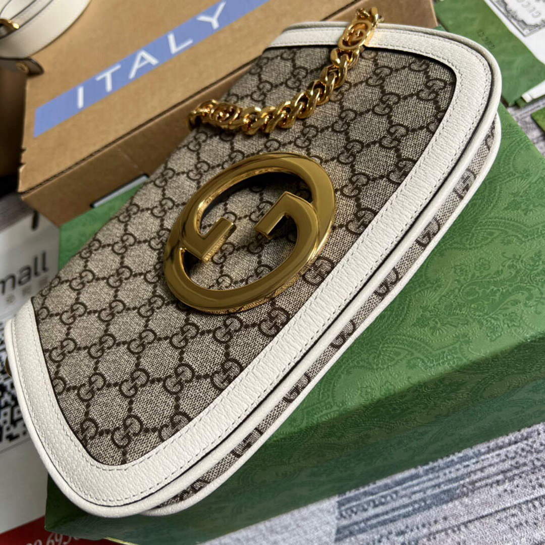 Gucci 699268 Gucci Blondie shoulder bag GG Supreme canvas White - Default Title - View 6