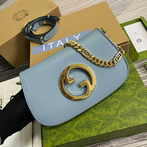 Gucci 699268 Gucci Blondie Shoulder Bag Light blue leather - Default Title - View 4