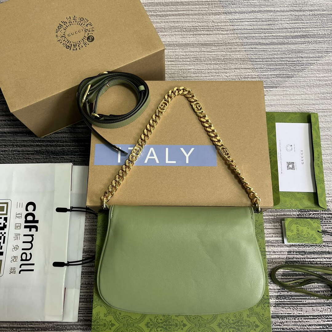 Gucci 699268 Gucci Blondie Shoulder Bag Light green leather - Default Title - View 2