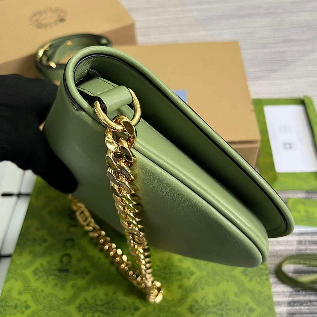 Gucci 699268 Gucci Blondie Shoulder Bag Light green leather
