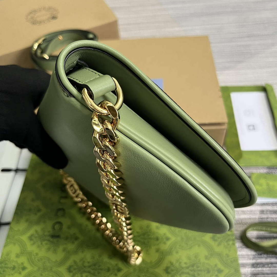 Gucci 699268 Gucci Blondie Shoulder Bag Light green leather - Default Title - View 3