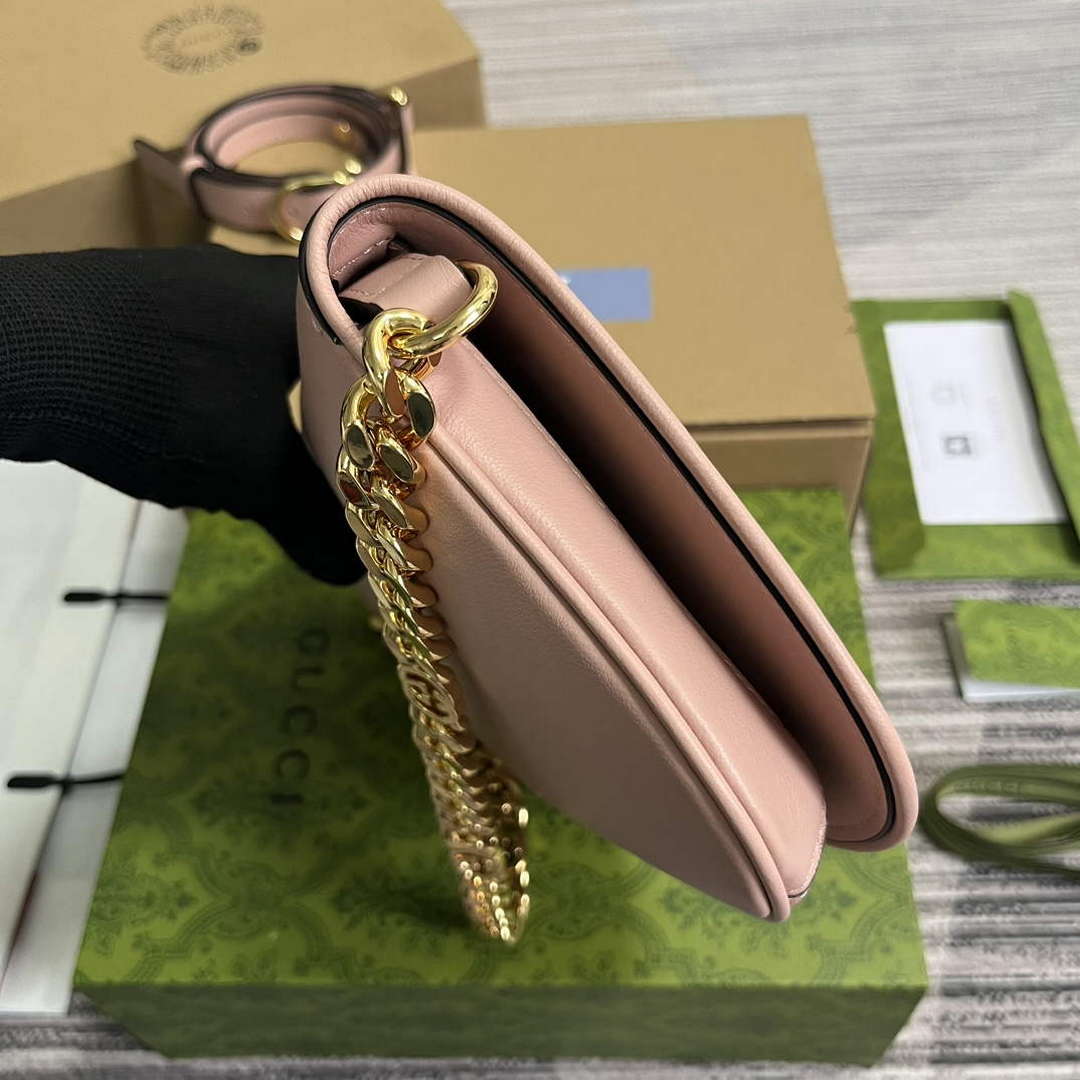 Gucci 699268 Gucci Blondie Shoulder Bag Light pink leather - Default Title - View 3