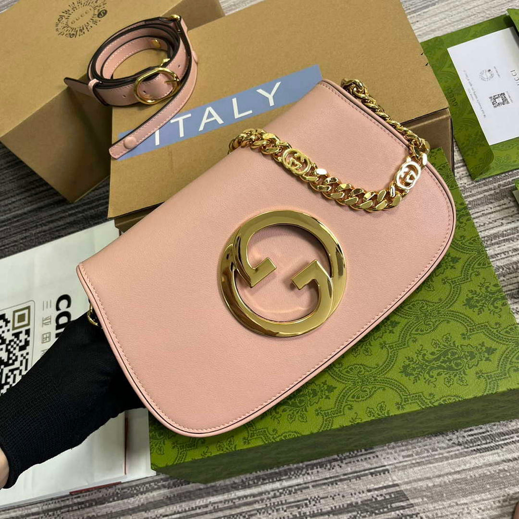 Gucci 699268 Gucci Blondie Shoulder Bag Light pink leather