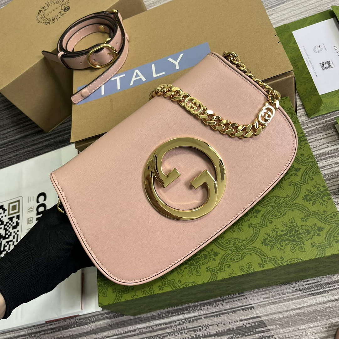 Gucci 699268 Gucci Blondie Shoulder Bag Light pink leather - Default Title - View 4