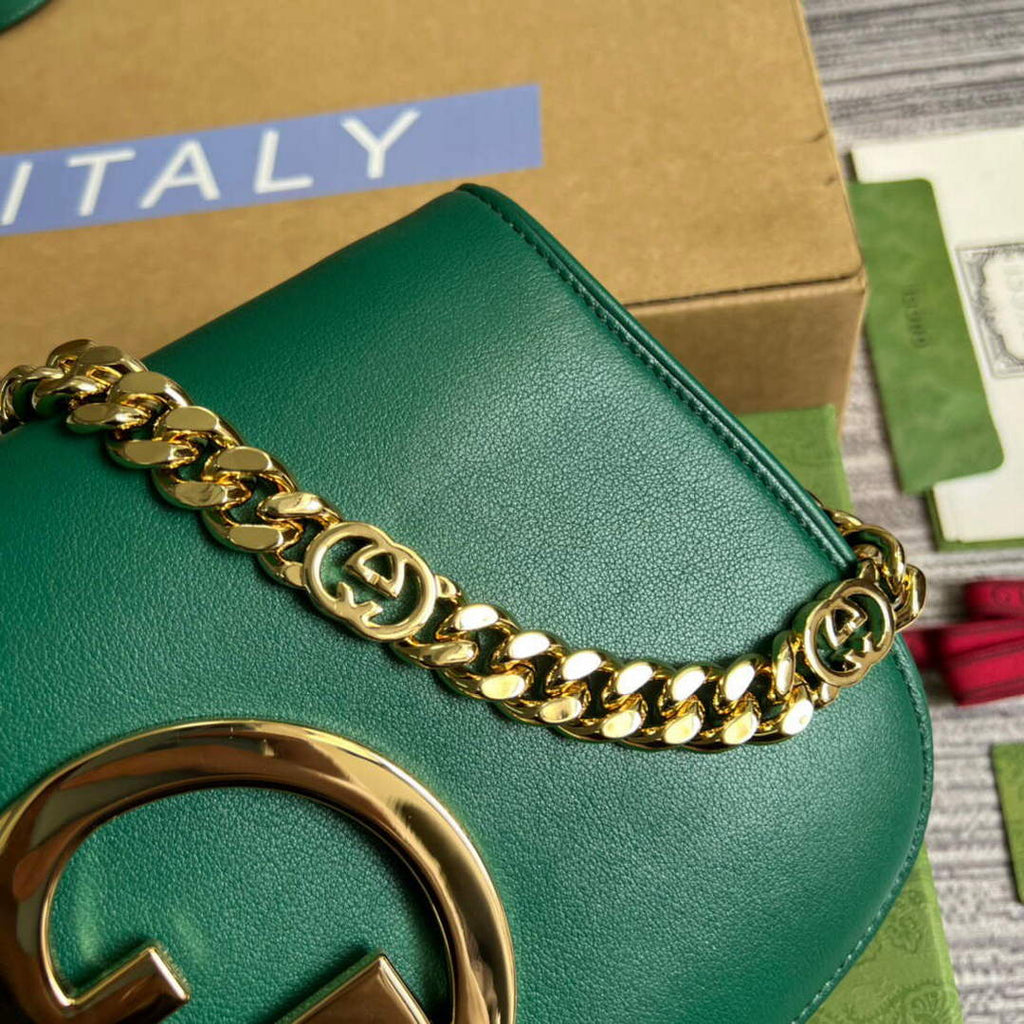 Gucci 699268 Gucci Blondie shoulder leather bag Green