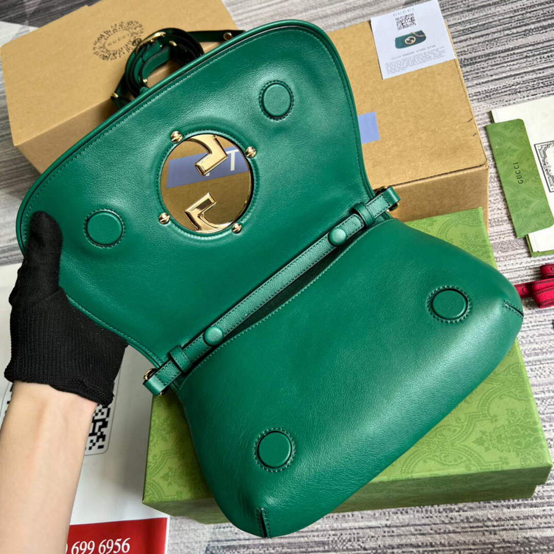 Gucci 699268 Gucci Blondie shoulder leather bag Green - Default Title - View 7