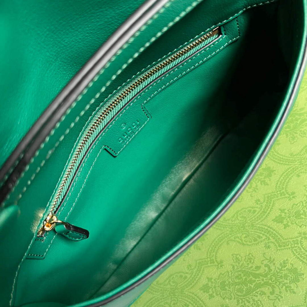 Gucci 699268 Gucci Blondie shoulder leather bag Green