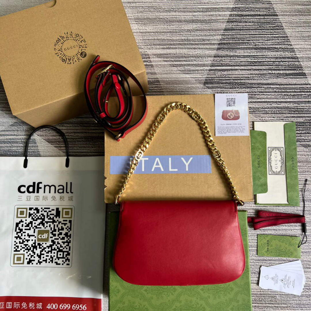 Gucci 699268 Gucci Blondie shoulder leather bag Red