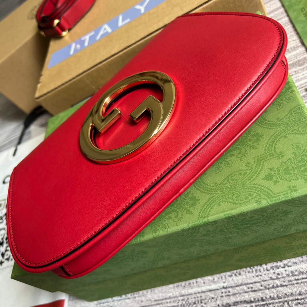 Gucci 699268 Gucci Blondie shoulder leather bag Red - Default Title - View 5