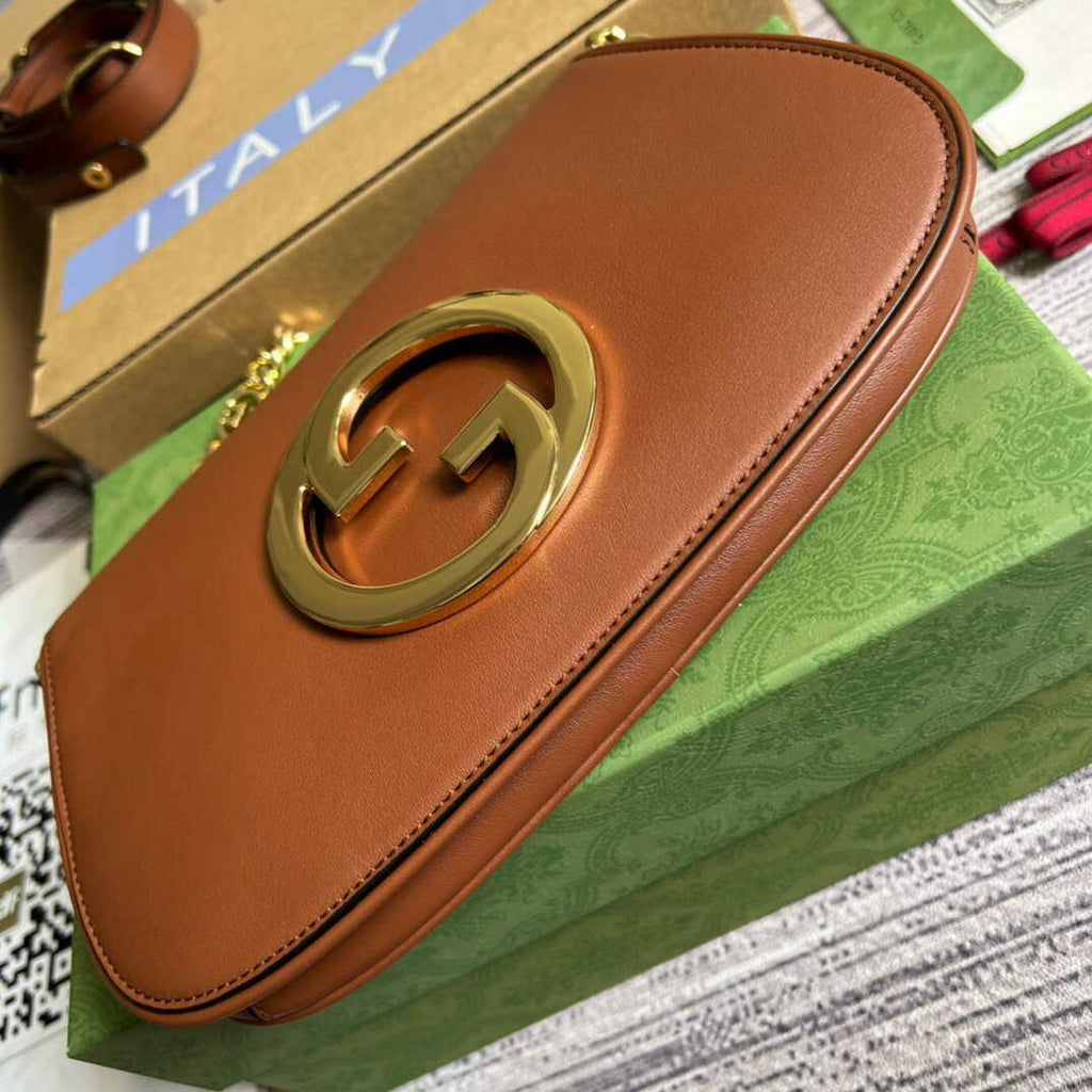Gucci 699268 Gucci Blondie shoulder leather bag Brown
