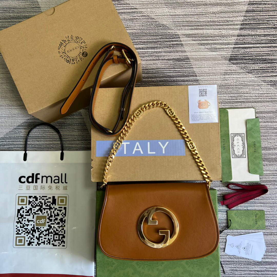 Gucci 699268 Gucci Blondie shoulder leather bag Light Brown - Default Title - View 2