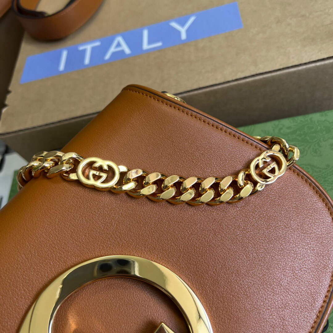 Gucci 699268 Gucci Blondie shoulder leather bag Light Brown - Default Title - View 5