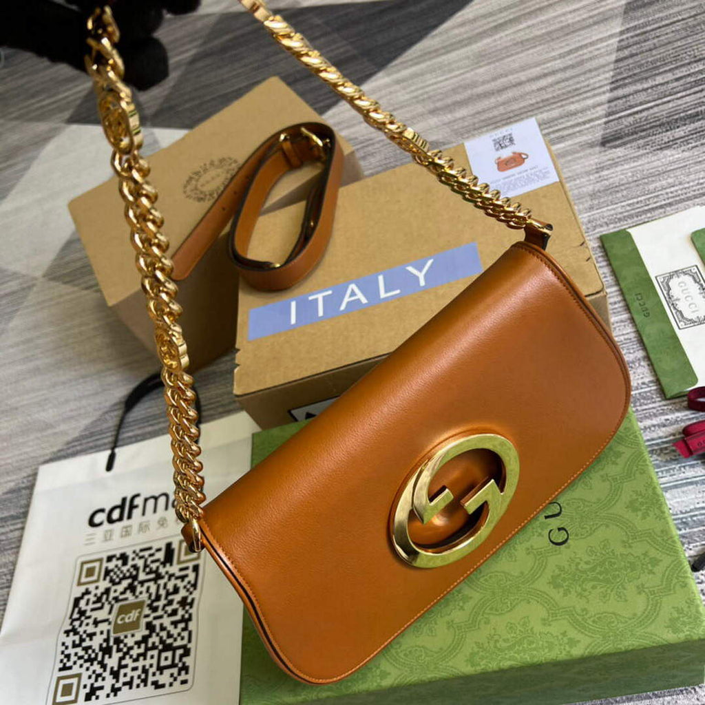 Gucci 699268 Gucci Blondie shoulder leather bag Light Brown